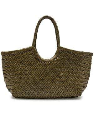 Dragon Diffusion Nantucket Big Woven Leather Tote Bag - Brown