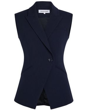 Veronica Beard Ciel Crepe Vest - Blue