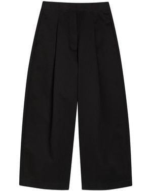 Studio Nicholson Peached Wide-Leg Cotton-Twill Trousers - Blue