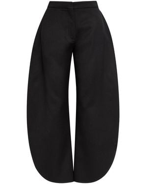 Alaïa Petal Sculpted Wool Trousers - Blue