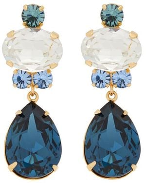 Jennifer Behr Catherine 18Kt-Plated Drop Earrings - Blue