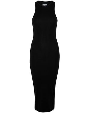 AEXAE Cotton Midi Tank Dress - Black