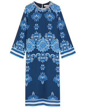 Borgo De Nor Seraphina Floral-Printed Chiffon Midi Dress - Blue