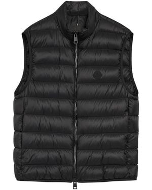Moncler Quilted Logo-Appliquéd Shell Gilet - Black