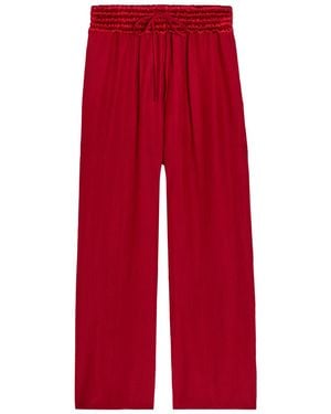 Maria McManus Wide-Leg Woven Trousers - Red