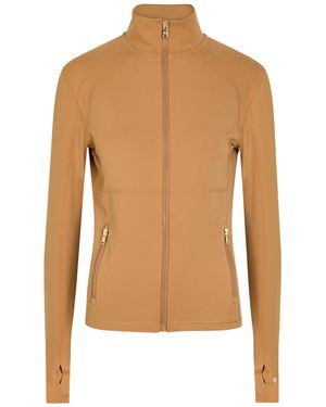 Now You Live Clayton Stretch-Jersey Jacket - Brown