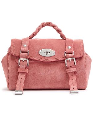 Mulberry Mini Alexa Suede Top Handle Bag - Pink