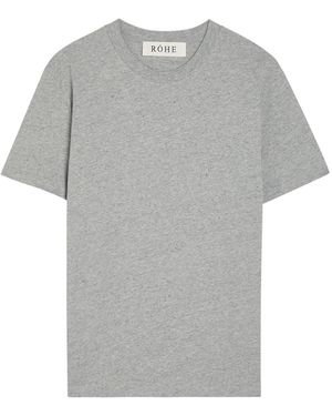 Rohe Crew-Neck Cotton T-Shirt - Grey
