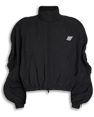 T By Alexander Wang Zip Sleeve Coaches Shell Jacket - Black