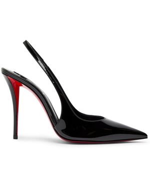Christian Louboutin Miss Z 100 Patent Leather Slingback Court Shoes - Black