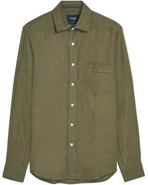 Drake's Linen Shirt - Green