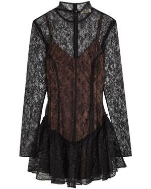 De La Vali Brisa Lace Mini Dress - Black