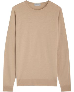 John Smedley Lundy Wool Jumper - Natural