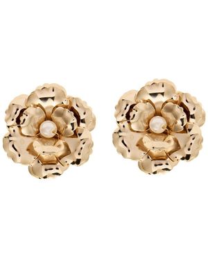 Rosantica Flower Clip-On Earrings - Natural