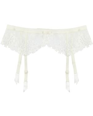 Simone Perele Wish Lace Suspender Belt - White