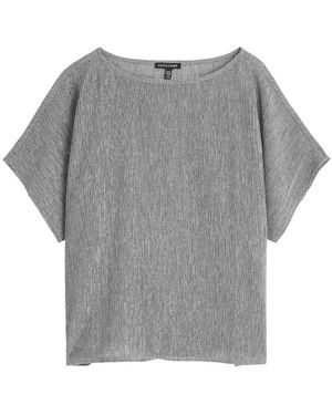 Eileen Fisher Plissé Top - Grey