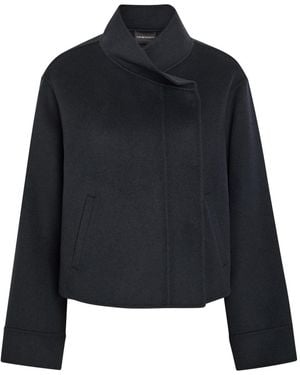 Emporio Armani Wool And Cashmere-Blend Jacket - Blue