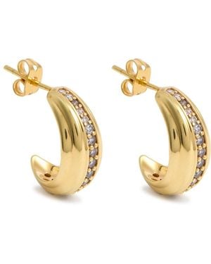 Daphine Ella 18Kt-Plated Hoop Earrings - Metallic