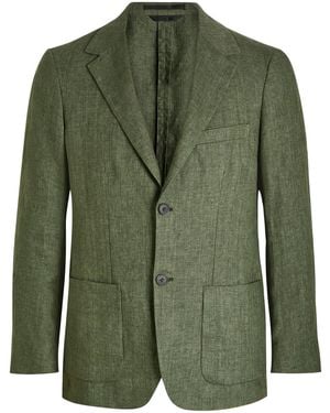 Sunspel Linen Blazer - Green