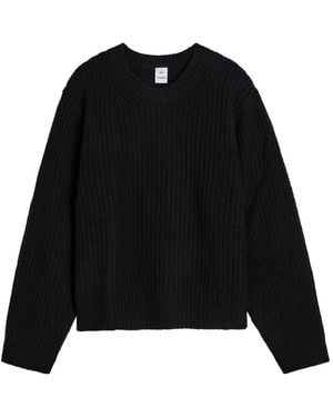 Won Hundred Bentley Ribbed Wool-Blend Jumper - Black