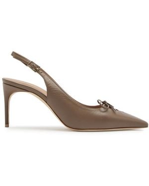 Malone Souliers Trudie 70 Leather Slingback Court Shoes - Brown