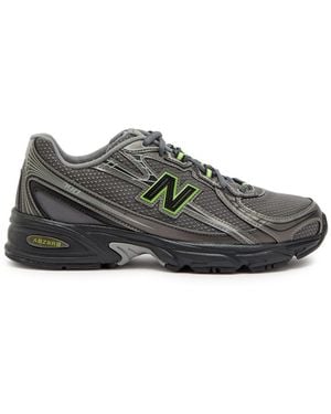 New Balance 740 Paneled Metallic Mesh Sneakers - Gray