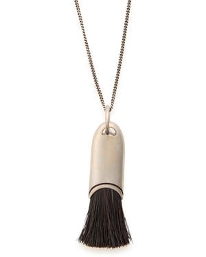 Lemaire Personal Brush Pendant-Plated Necklace - White