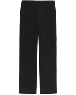 Reformation Vida Straight-Leg Crepe Pants - Black