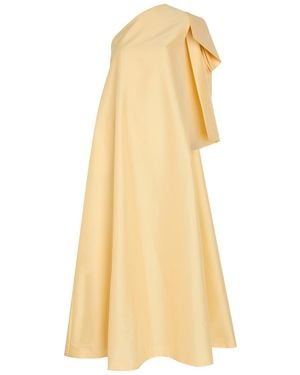 BERNADETTE Winnette Bow-Appliquéd Taffeta Gown - Yellow