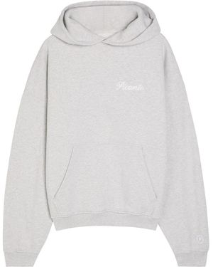Picante Tailor Embroidered Hooded Cotton Sweatshirt - White