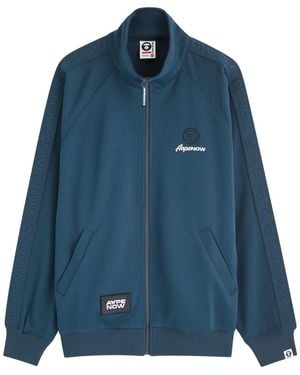 Aape Logo-Jacquard Jersey Track Jacket - Blue