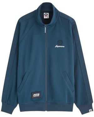 Aape Logo-Jacquard Jersey Track Jacket - Blue