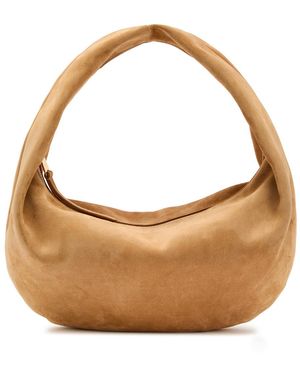 KHAITE Olivia Suede Top Handle Bag - Brown