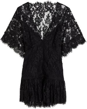 Chloé Floral Guipure Lace Top - Black