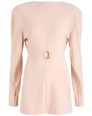 Norma Kamali Shoulder Pad Stretch-Jersey Jacket - Pink
