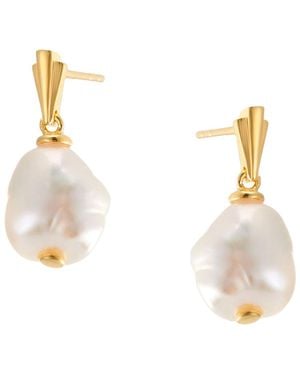 V By Laura Vann Laura Vann Coco And 18Kt-Plated Earrings - White