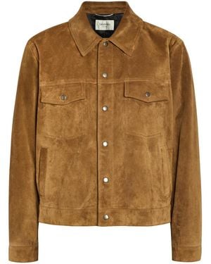 Saint Laurent Suede Jacket - Brown