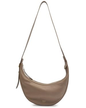 KHAITE Augustina Grained Leather Cross-Body Bag - Metallic