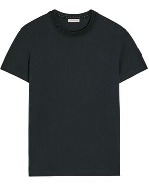 Moncler Logo-Appliquéd Cotton T-Shirt - Black