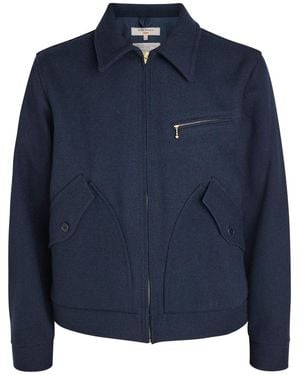 Nudie Jeans Blake Wool-Blend Jacket - Blue