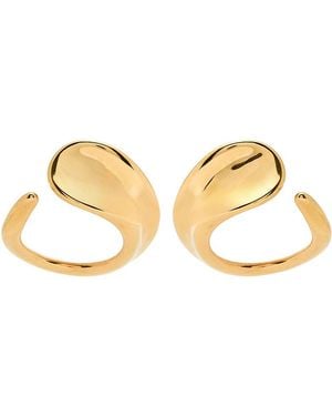 AGMES Marta Sculpted Hoop Earrings - Metallic