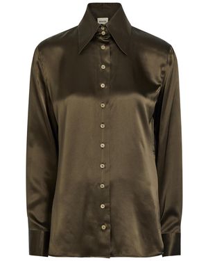 KHAITE Ivy Silk Shirt - Green