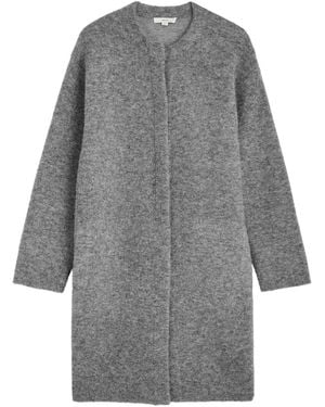 Vince Brushed-Knit Coat - Grey