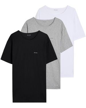 Paul Smith Logo-Print Cotton T-Shirt - Black
