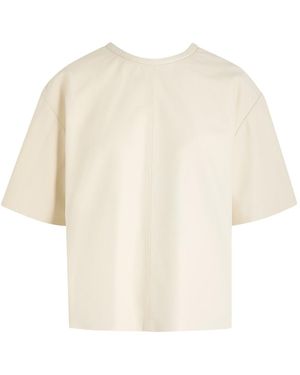 Arma Sira Leather T-Shirt - White
