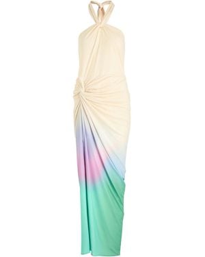 Baobab Giorgia Draped Satin-Jersey Maxi Dress - White