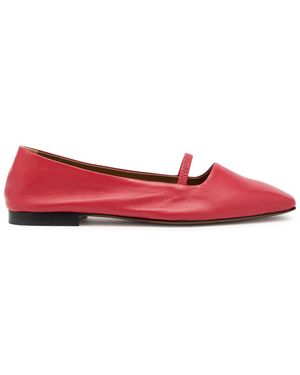 Atp Atelier Loria Leather Ballet Flats - Red