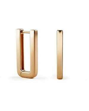 Otiumberg Square Vermeil Hoop Earrings - White