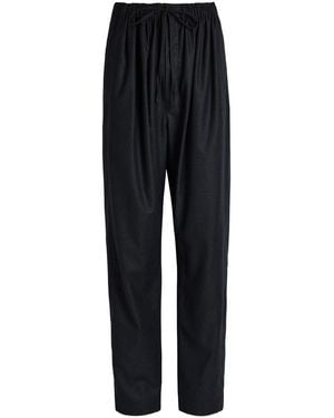 Lemaire Drawstring Cashmere-Blend Pants - Black