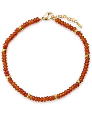 Eliou Aureo Beaded 18Kt-Plated Necklace - White